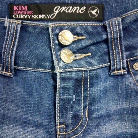 Grane Kim Low Rise Curvy Skinny Jeans Juniors 3 - Picture 3 of 8